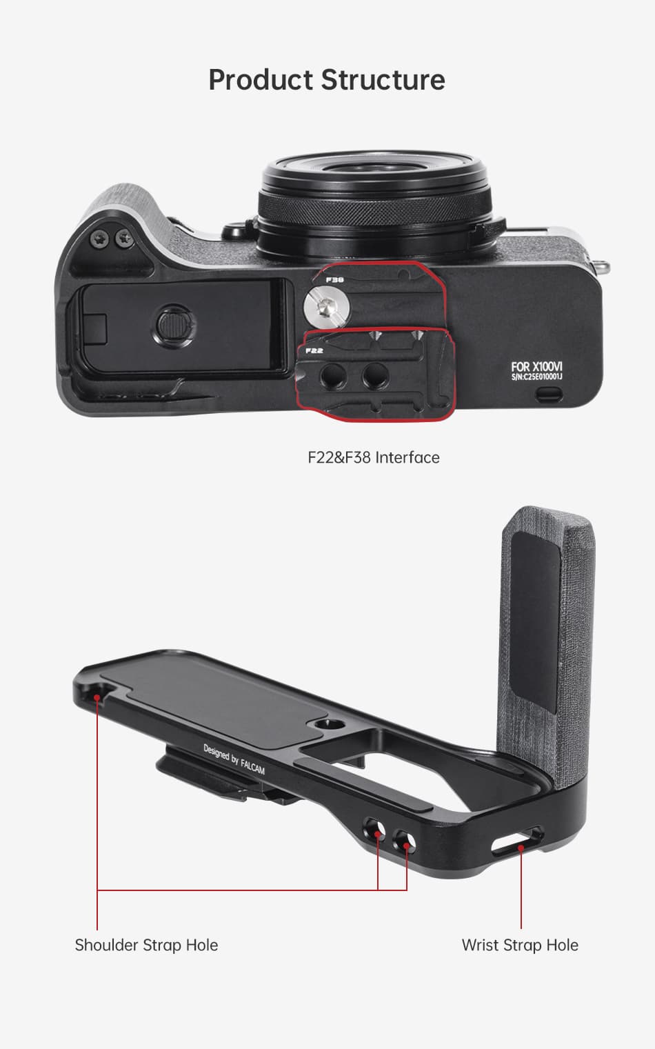 4305W】FUJIFILM X100VI L型グリップ シルクシルバー