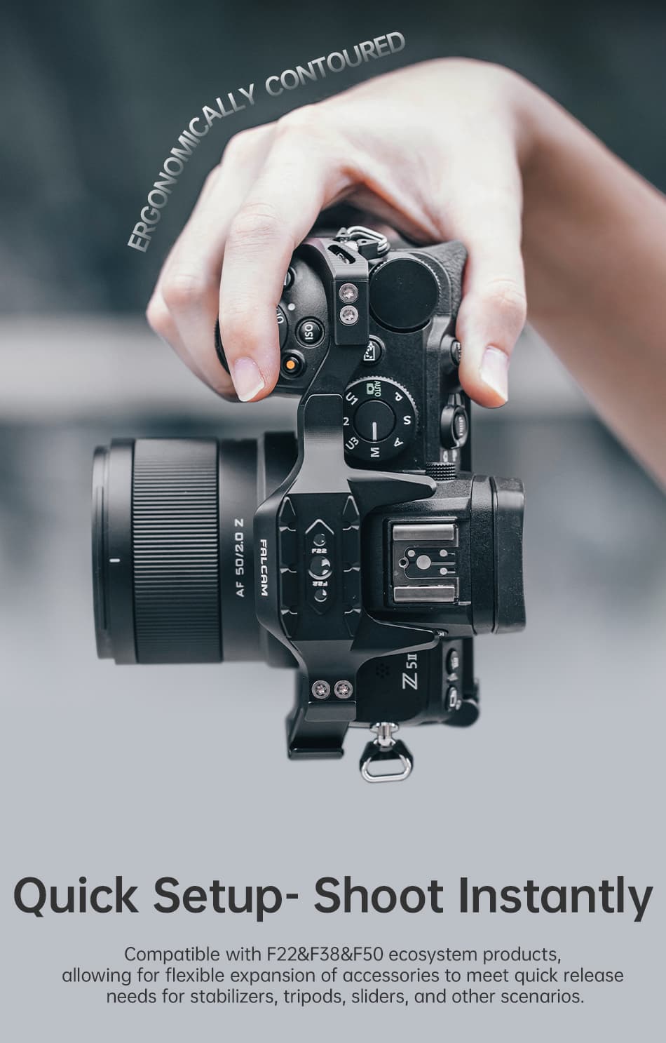 グリーン豆　FALCAM ニコンZ5II用　フルケージ ブラック 5402】NIKON Z5Ⅱ